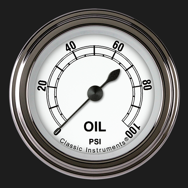 Picture of Classic White 2 1/8" Oil Pressure Gauge