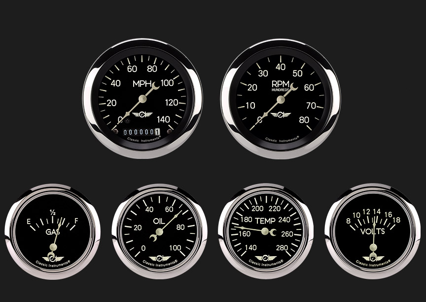 Picture of Classic Series Six Gauge Set, 3 3/8"