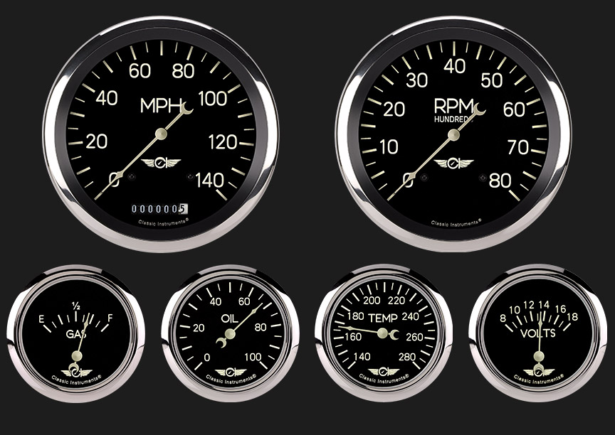 Picture of Classic Series Six Gauge Set, 4 5/8"