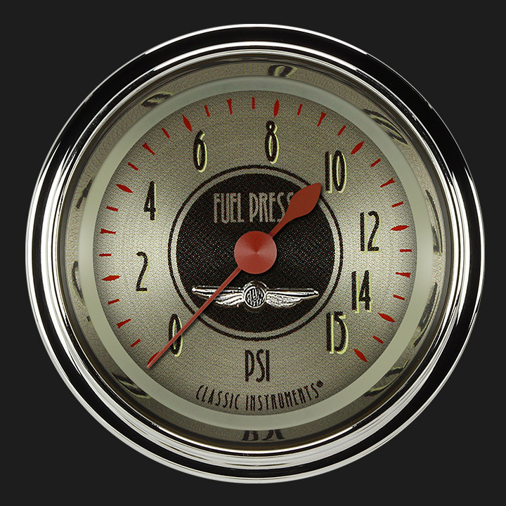 Picture of All American Nickel 2 1/8" Fuel Pressure Gauge, 15 psi