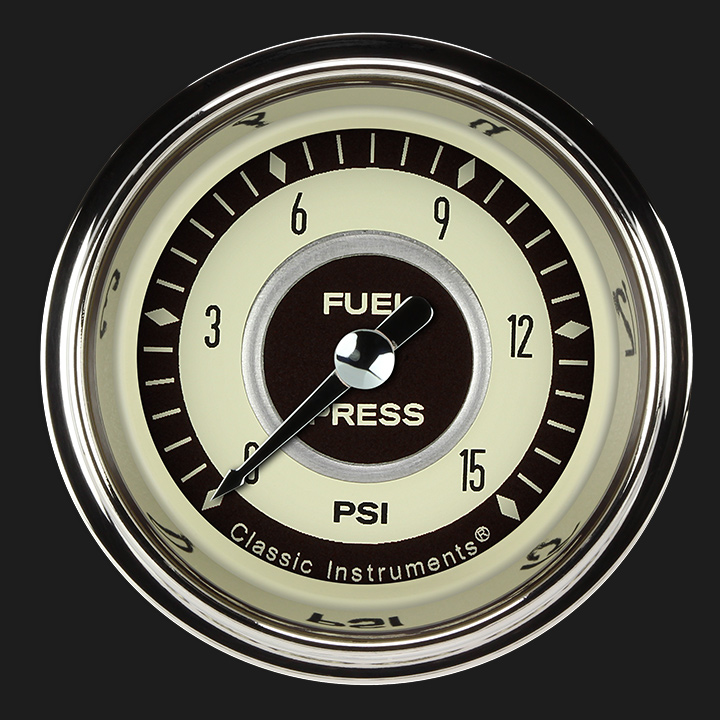 Picture of Nostalgia VT 2 1/8" Fuel Pressure Gauge, 15 psi