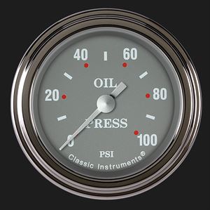 Picture of Silver Gray 2 1/8" Oil Pressure Gauge