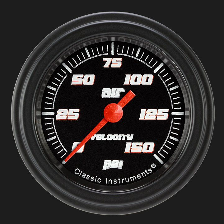 Picture of Velocity Black 2 1/8" Air Pressure Gauge