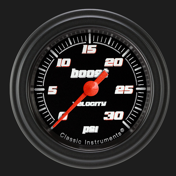 Picture of Velocity Black 2 1/8" Boost Gauge, 30 psi