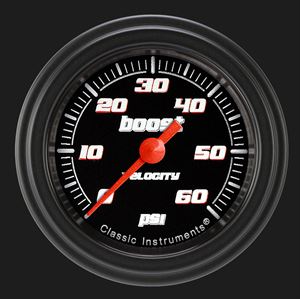 Picture of Velocity Black 2 1/8" Boost Gauge, 60 psi