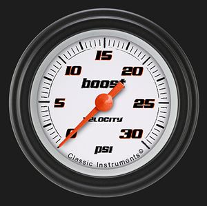 Picture of Velocity White 2 1/8" Boost Gauge, 30 psi