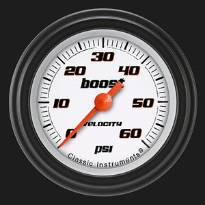 Picture of Velocity White 2 1/8" Boost Gauge, 60 psi