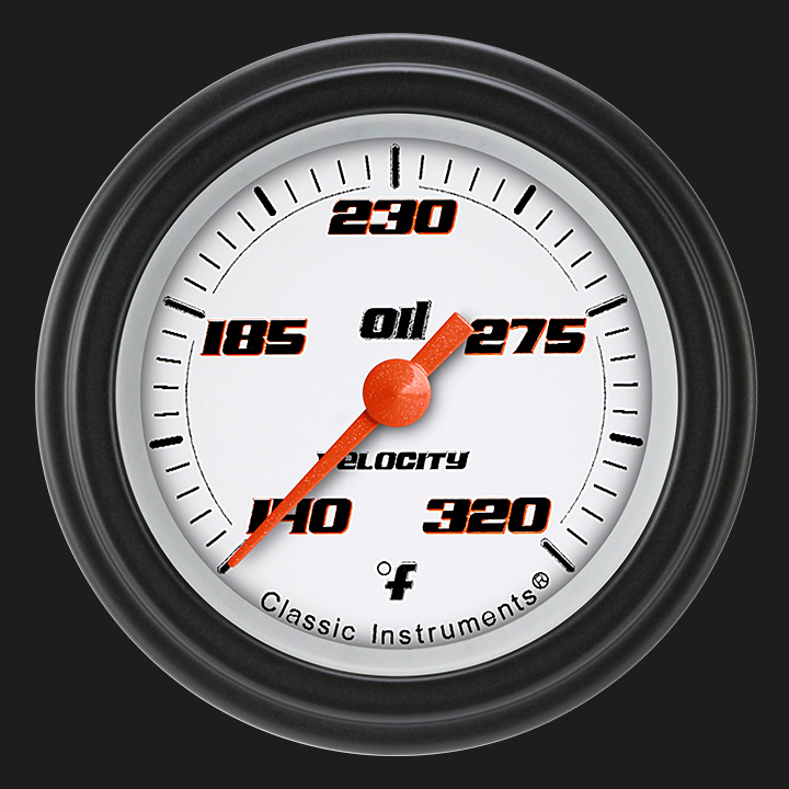 Picture of Velocity White 2 1/8" Oil Temperature Gauge