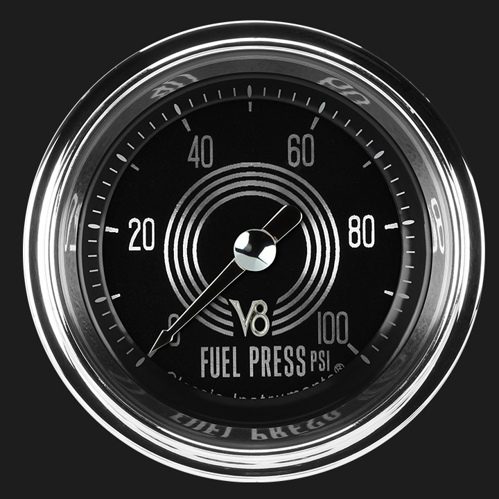 Picture of V8 Speedster 2 1/8" Fuel Pressure Gauge, 100 psi