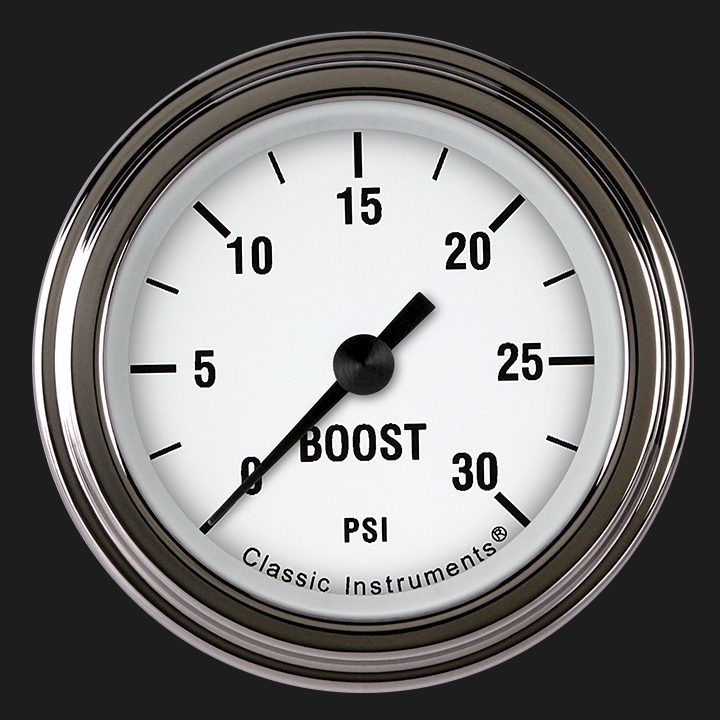 Picture of White Hot 2 1/8" Boost Gauge, 30 psi