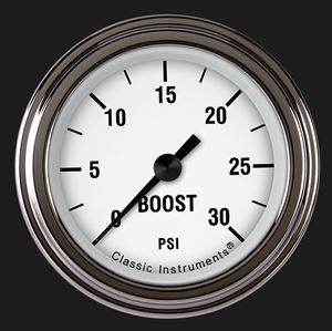 Picture of White Hot 2 1/8" Boost Gauge, 30 psi