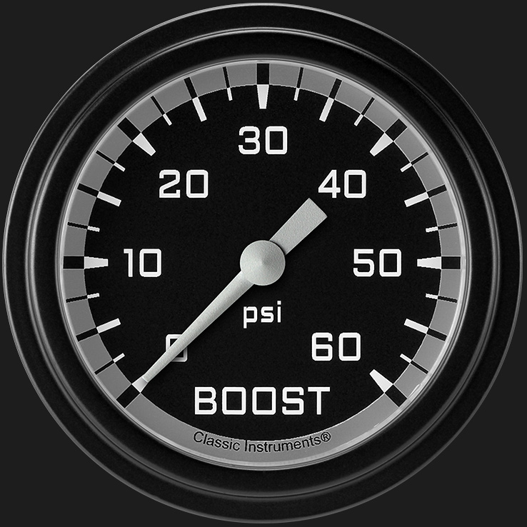 Picture of Autocross Gray 2 5/8" Boost Gauge, 60 psi