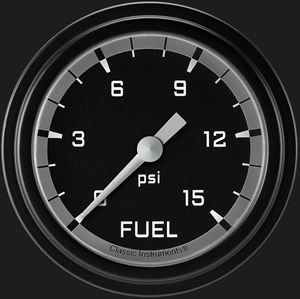 Picture of Autocross Gray 2 5/8" Fuel Pressure Gauge, 15 psi