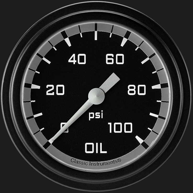 Picture of Autocross Gray 2 5/8" Oil Pressure Gauge