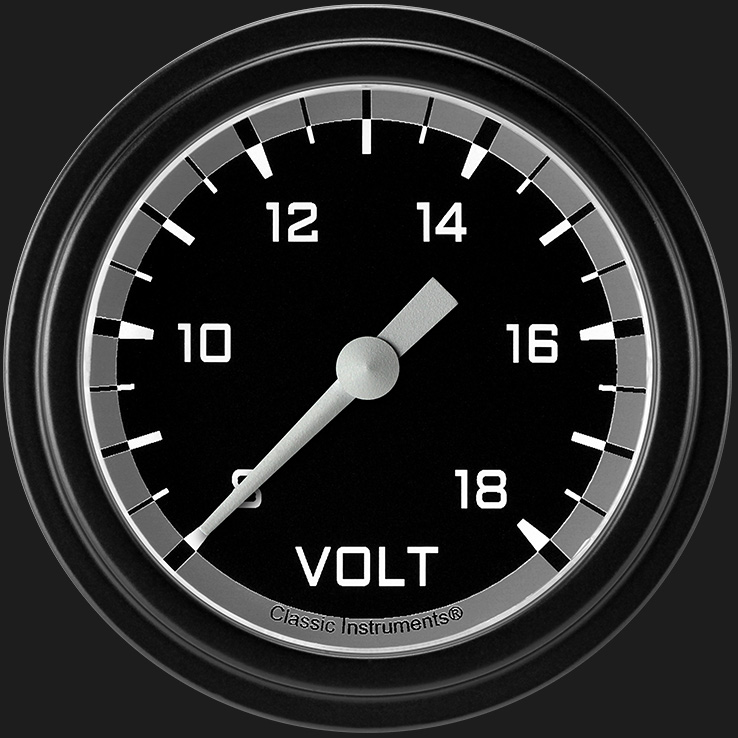 Picture of Autocross Gray 2 5/8" Voltage Gauge