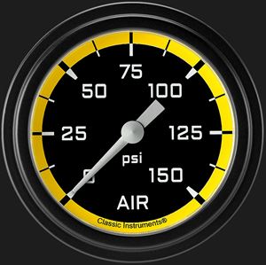 Picture of Autocross Yellow 2 5/8" Air Pressure Gauge