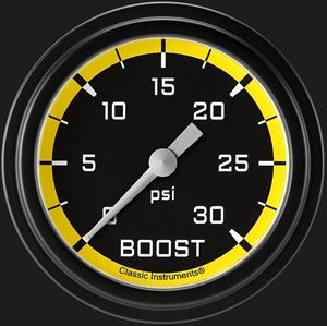 Picture of Autocross Yellow 2 5/8" Boost Gauge, 30 psi