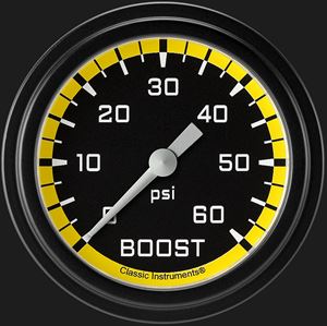 Picture of Autocross Yellow 2 5/8" Boost Gauge, 60 psi