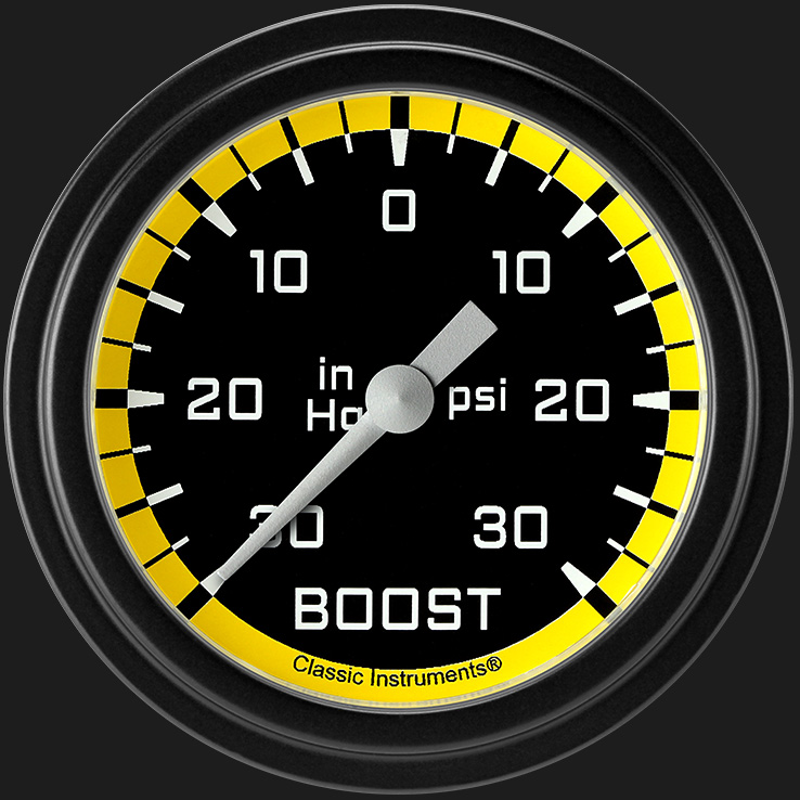Picture of Autocross Yellow 2 5/8" Boost/Vac Gauge