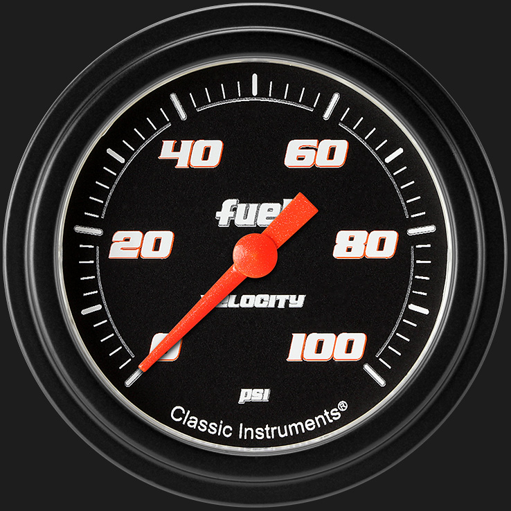 Picture of Velocity Black 2 5/8" Fuel Pressure Gauge, 100 psi