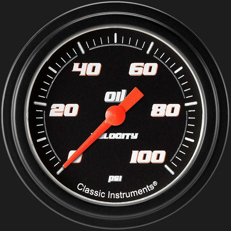 Picture of Velocity Black 2 5/8" Oil Pressure Gauge