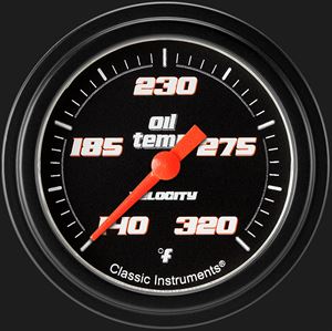 Picture of Velocity Black 2 5/8" Oil Temperature Gauge