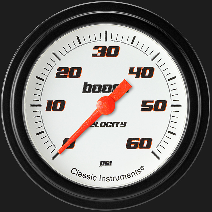Picture of Velocity White 2 5/8" Boost Gauge, 60 psi
