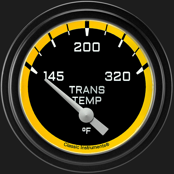Picture of Autocross Yellow 2 5/8" Transmission Temperature Gauge
