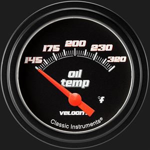 Picture of Velocity Black 2 5/8" Oil Temperature Gauge