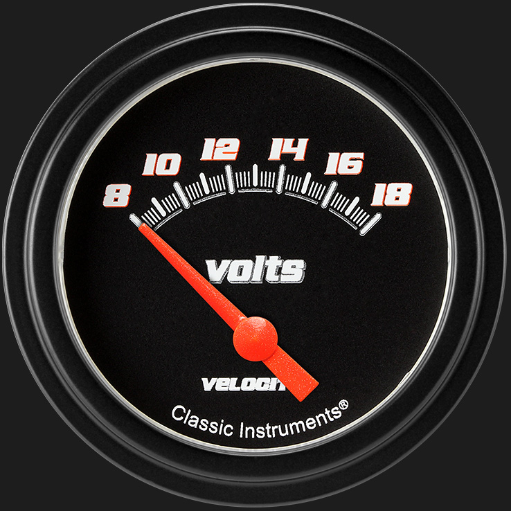 Picture of Velocity Black 2 5/8" Volt Gauge