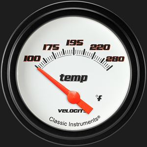 Picture of Velocity White 2 5/8" Water Temperature Gauge