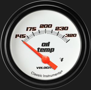 Picture of Velocity White 2 5/8" Oil Temperature Gauge