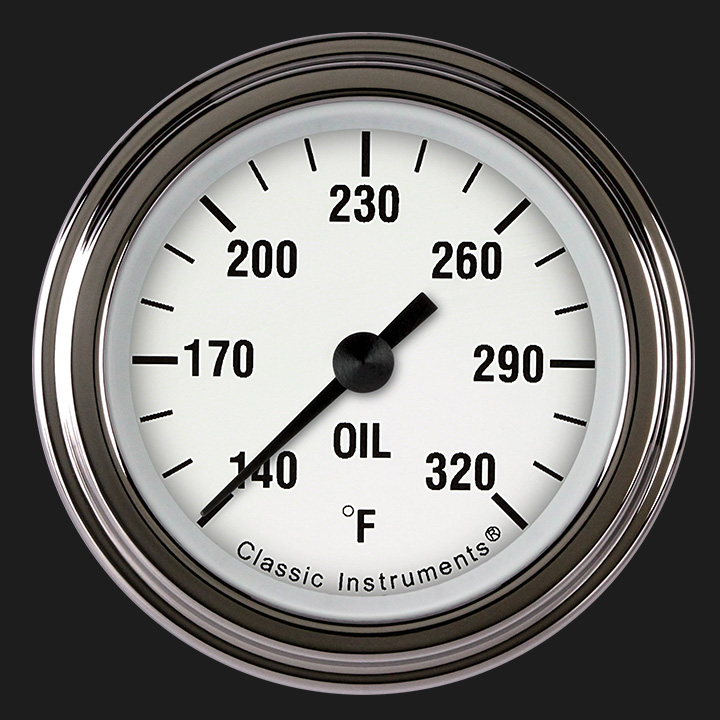 Picture of White Hot 2 1/8" Oil Temperature Gauge