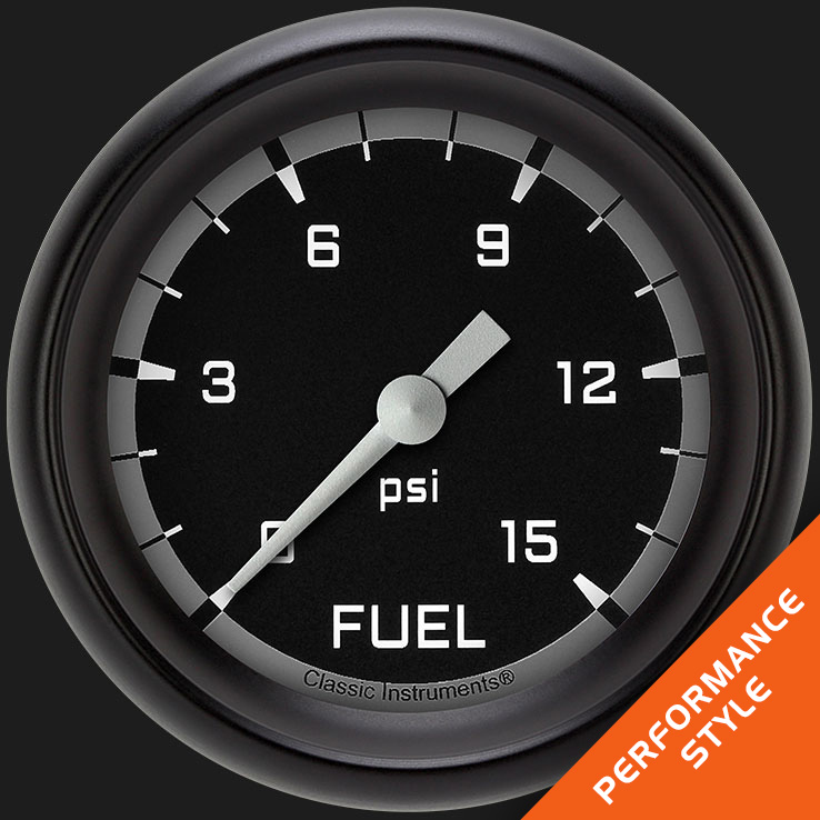Picture of Autocross Gray 2 5/8" Fuel Pressure Gauge, 15 psi