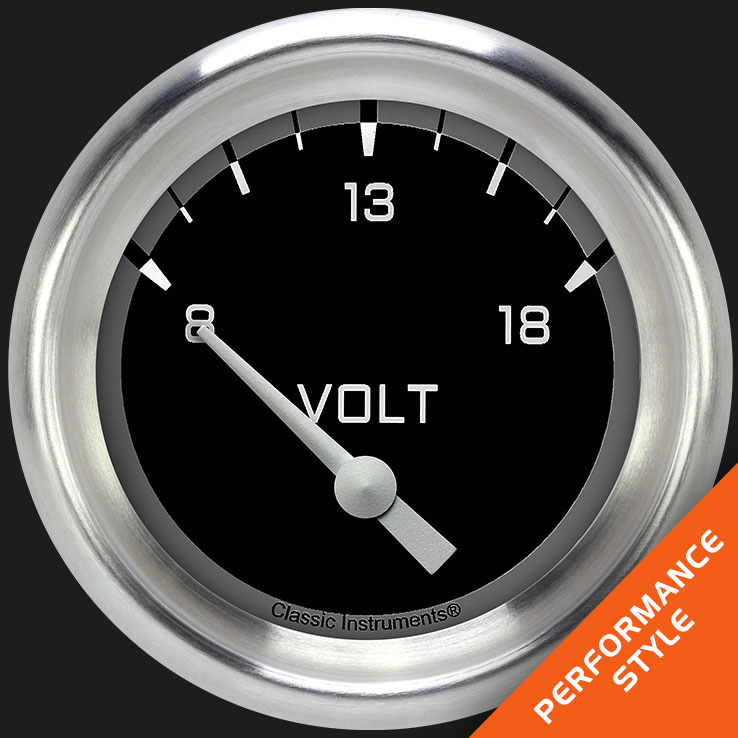 Picture of Autocross Gray 2 5/8" Volt Gauge