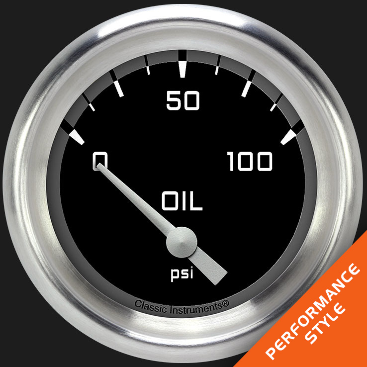Picture of Autocross Gray 2 5/8" Oil Pressure Gauge