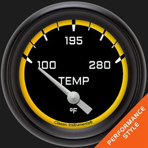 Picture of Autocross Yellow 2 5/8" Water Temperature Gauge