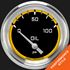 Picture of Autocross Yellow 2 5/8" Oil Pressure Gauge
