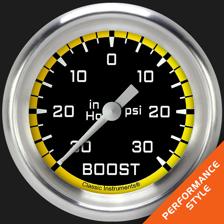 Picture of Autocross Yellow 2 5/8" Boost/Vac Gauge