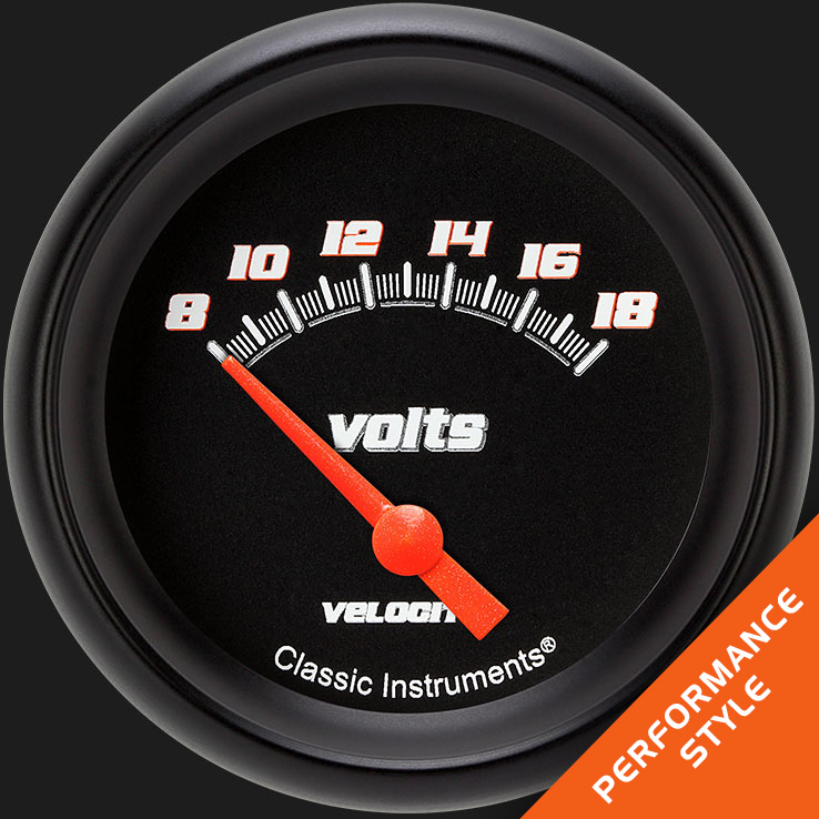 Picture of Velocity Black 2 5/8" Volt Gauge