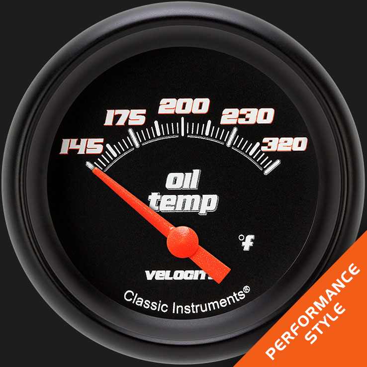 Picture of Velocity Black 2 5/8" Oil Temperature Gauge