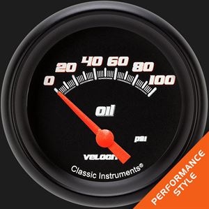 Picture of Velocity Black 2 5/8" Oil Pressure Gauge