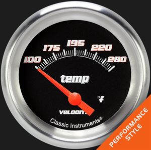 Picture of Velocity Black 2 5/8" Water Temperature Gauge