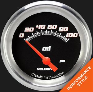 Picture of Velocity Black 2 5/8" Oil Pressure Gauge