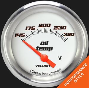 Picture of Velocity White 2 5/8" Oil Temperature Gauge