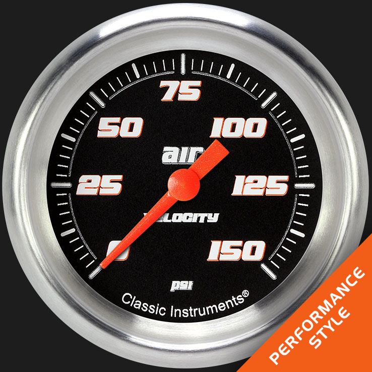 Picture of Velocity Black 2 5/8" Air Pressure Gauge