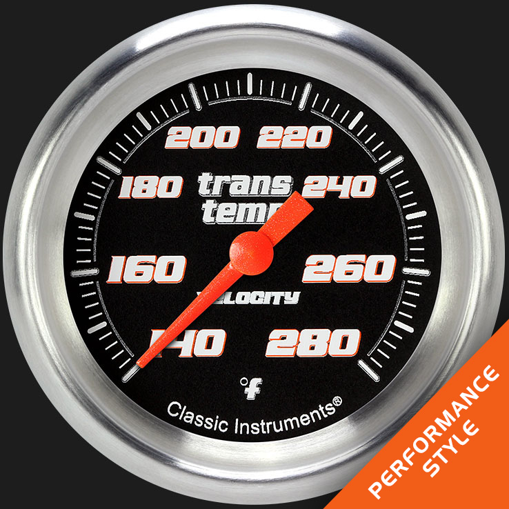 Picture of Velocity Black 2 5/8" Transmission Temperature Gauge