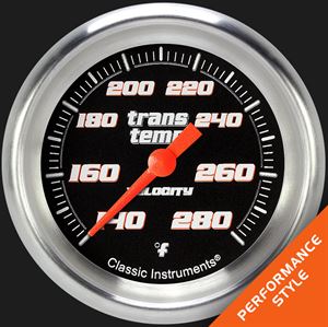 Picture of Velocity Black 2 5/8" Transmission Temperature Gauge