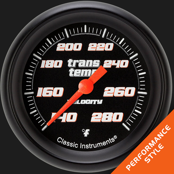 Picture of Velocity Black 2 5/8" Transmission Temperature Gauge