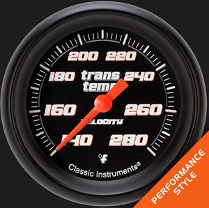 Picture of Velocity Black 2 5/8" Transmission Temperature Gauge